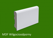 Listwa przypodłogowa MDF biała lakierowana - 80 x 16 R10 PLUS - wilgocioodporna
